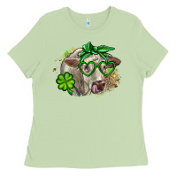 Matcha Charolais St. Patrick's Day Ladies Tee - OliviaCreatesArt