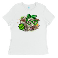 White Charolais St. Patrick's Day Ladies Tee - OliviaCreatesArt