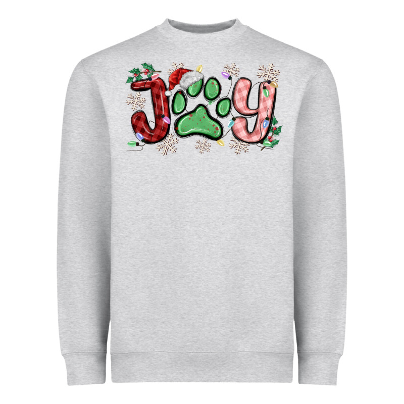 Joy With Dog Paw Heavyweight Sweatshirt by MaliasSmallBusiness | Teevron
