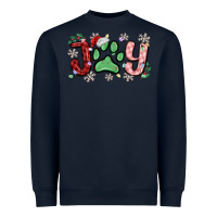 Navy joy with dog paw Heavyweight Sweatshirt - MaliasSmallBusiness