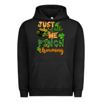 Pigment Black Just call me pinch charming St. Patricks Day Urban Hoodie - FaDigitalArtStudio