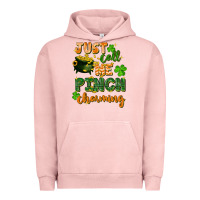 Pigment Salmon Just call me pinch charming St. Patricks Day Urban Hoodie - FaDigitalArtStudio