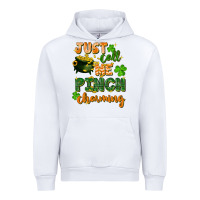 White Just call me pinch charming St. Patricks Day Urban Hoodie - FaDigitalArtStudio