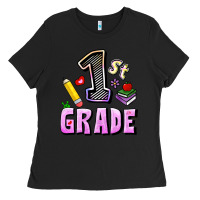 Black First Grade Ladies Tee - RanaPortraitStore
