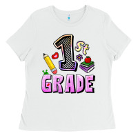 White First Grade Ladies Tee - RanaPortraitStore