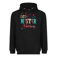 Black Little mister America 4th of july Heavyweight Hoodie - HowdyJamesFarm