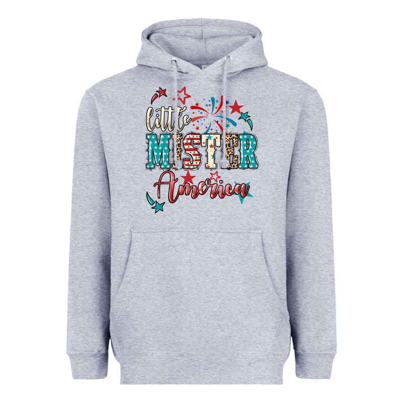 Little Mister America 4th Of July Heavyweight Hoodie by HowdyJamesFarm | Teevron