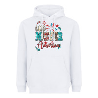 White Little mister America 4th of july Heavyweight Hoodie - HowdyJamesFarm