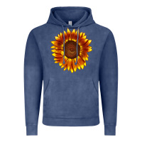 Vintage Denim tiger eyes sunflower Vintage Hoodie - LillyAllenDesigns