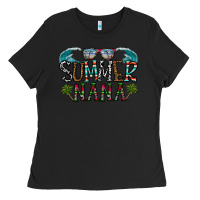 Black summer nana Ladies Tee - CowhideDigitalArt
