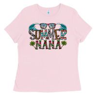 Bubblegum Pink summer nana Ladies Tee - CowhideDigitalArt