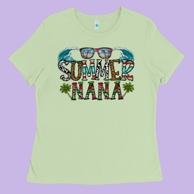 Summer Nana Ladies Tee Designed By Cowhidedigitalart