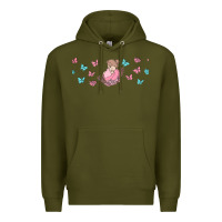 Army Green butterflies and mom Premium Hoodie - TumblerDesignByShophia