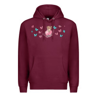 Burgundy butterflies and mom Premium Hoodie - TumblerDesignByShophia