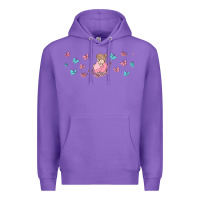 Purple butterflies and mom Premium Hoodie - TumblerDesignByShophia