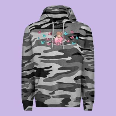 Butterflies And Mom Premium Hoodie Designed By Tumblerdesignbyshophia