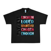 Black you are known loved worthy chosen enough Urban Heavy Tee - MaliasSmallBusiness