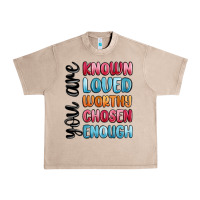 French Oak you are known loved worthy chosen enough Urban Heavy Tee - MaliasSmallBusiness