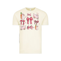 Vintage Arctic pink ribbons with rabbits Vintage Tee - MaliasSmallBusiness