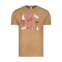 Vintage Camel pink ribbons with rabbits Vintage Tee - MaliasSmallBusiness