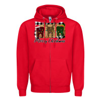 Red Merry Christmas Teeth Zipper Hoodie - Bettercallsaul