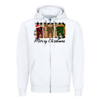 White Merry Christmas Teeth Zipper Hoodie - Bettercallsaul