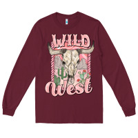 Burgundy wild west Long Sleeve Tee - MaliasSmallBusiness