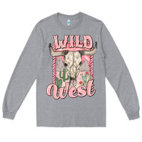 Heather Grey wild west Long Sleeve Tee - MaliasSmallBusiness
