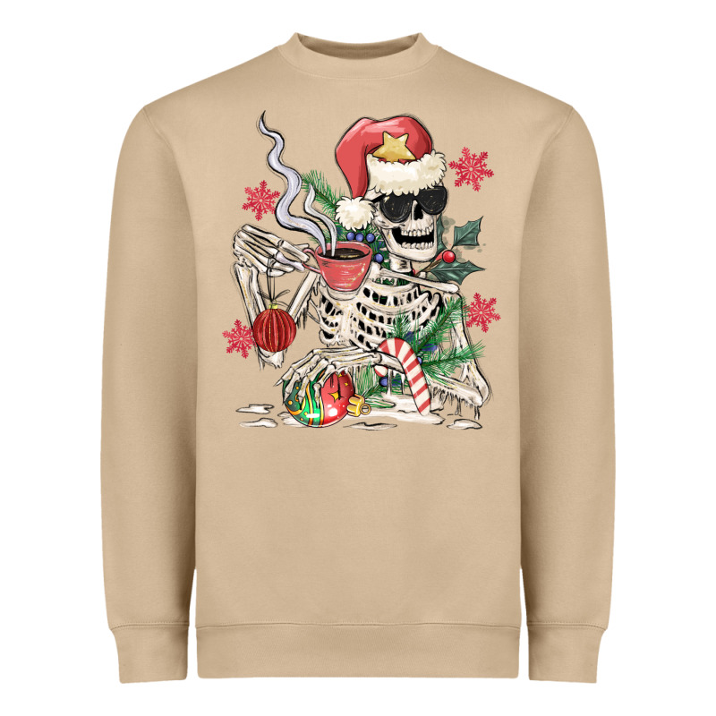 Skeleton Santa Heavyweight Sweatshirt by MaliasSmallBusiness | Teevron