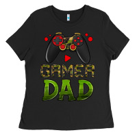 Black gamer dad Ladies Tee - HRA Design Shop