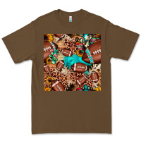 Cacao football cactus sunflower seamless pattern Premium Tee - JahusDesignShop