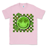 Bubblegum Pink checkered st. patrick's day Classic Tee - MaliasSmallBusiness