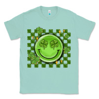 Seafoam checkered st. patrick's day Classic Tee - MaliasSmallBusiness
