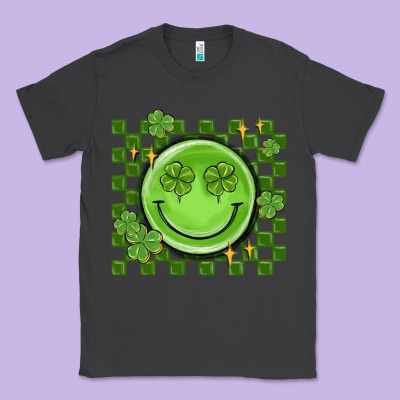 Checkered St. Patrick's Day Classic Tee Designed By Maliassmallbusiness