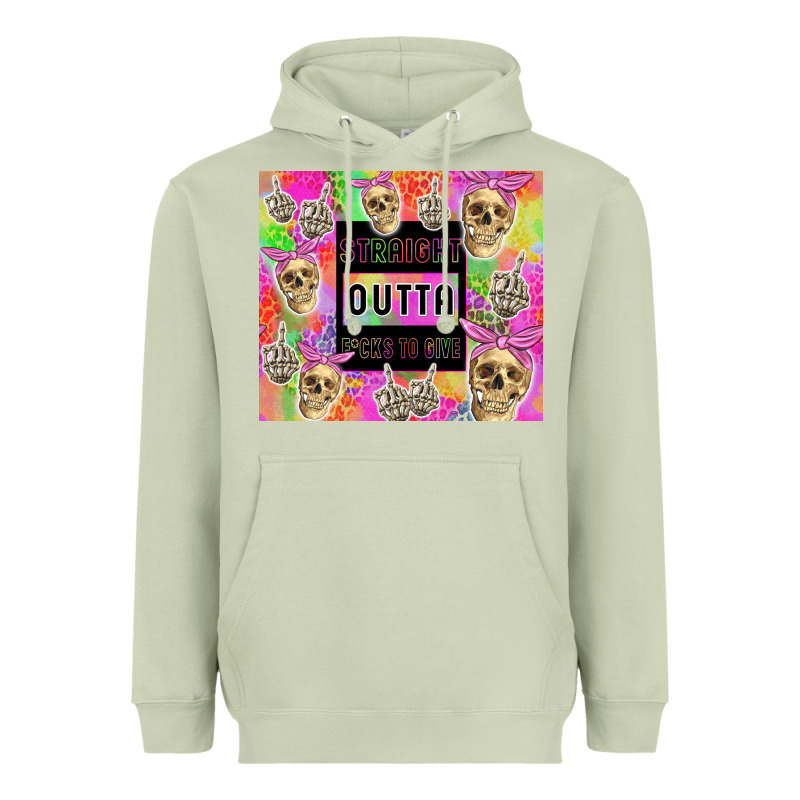 Straight Outta Fucks To Give Heavyweight Hoodie by TumblerDesignByShophia | Teevron