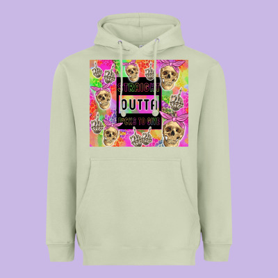 Straight Outta Fucks To Give Heavyweight Hoodie Designed By Tumblerdesignbyshophia