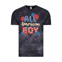 Cloud Black all american boy Vintage Tee - MaliasSmallBusiness