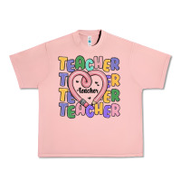 Salmon teacher and pencil heart Urban Heavy Tee - MaliasSmallBusiness