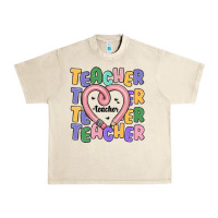 Sandshell teacher and pencil heart Urban Heavy Tee - MaliasSmallBusiness