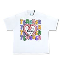 White teacher and pencil heart Urban Heavy Tee - MaliasSmallBusiness