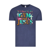 Vintage Denim all i need is the gym and jesus Vintage Tee - JahusDesignShop