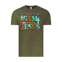 Vintage Olive all i need is the gym and jesus Vintage Tee - JahusDesignShop