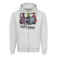 Dove Grey I Want Hippopotamus For Christmas Zipper Hoodie - Bettercallsaul