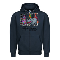 Navy I Want Hippopotamus For Christmas Zipper Hoodie - Bettercallsaul