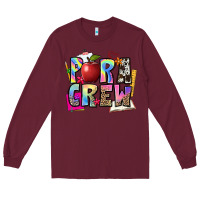 Burgundy para crew Long Sleeve Tee - NancyCooperArtShop