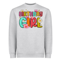 Heather Grey birthday girl Heavyweight Sweatshirt - MaliasSmallBusiness