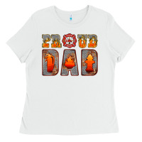 White proud dad Ladies Tee - HRA Design Shop