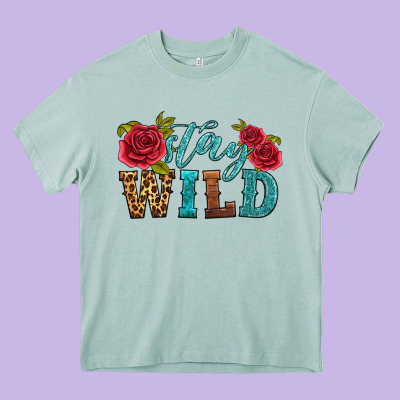 Stay Wild Heavy Core Tee Designed By Hra Design Shop