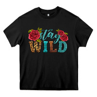 Black stay wild Heavy Core Tee - HRA Design Shop