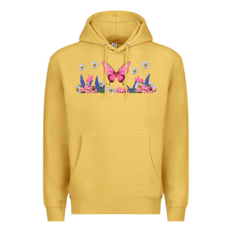 Butterflies And Flowers Premium Hoodie by TumblerDesignByShophia | Teevron